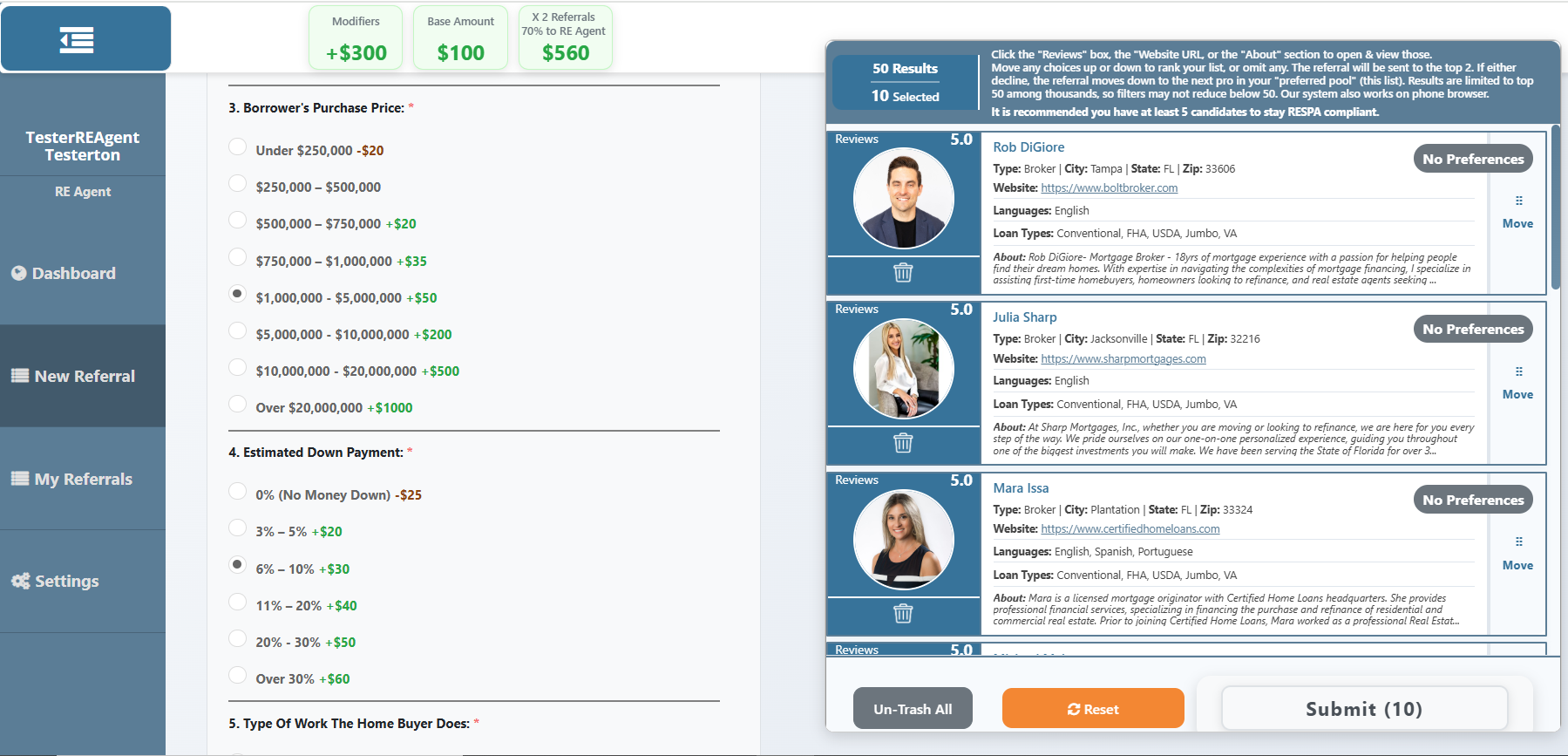 RE Agent: New Referral